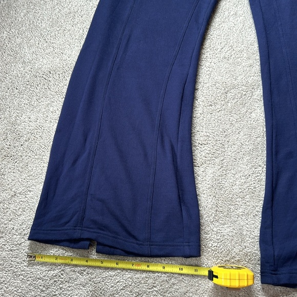 Anthropologie Daily Practice Navy Wide-leg Slit Casual Pants - Picture 3 of 7